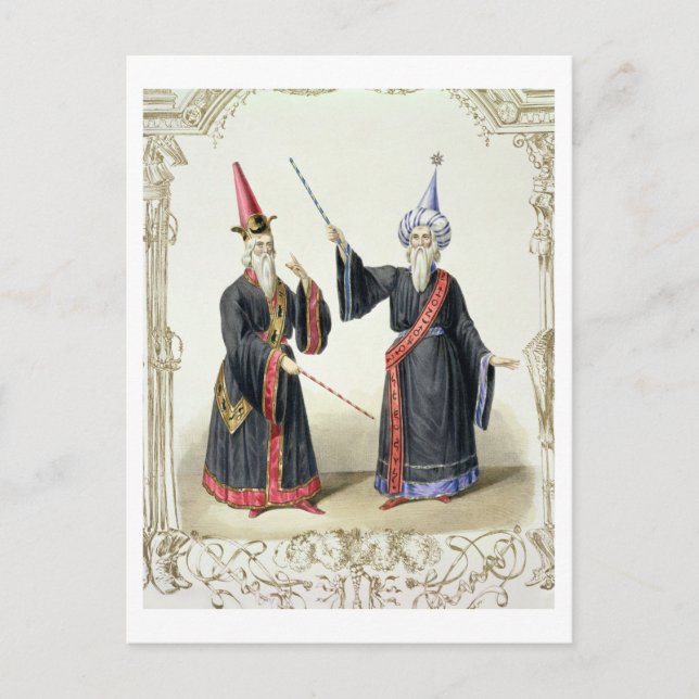 Magier beim Karneval in Berlin, 1836 (Farbe Postkarte (Vorderseite)