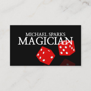 Magier, Casino, Poker, Händler, Unterhaltung, Visitenkarte