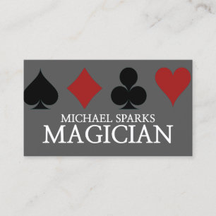 Magier, Casino, Poker, Händler, Unterhaltung, Visitenkarte