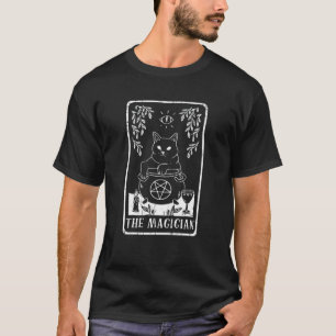 Magier Hexenkatze Arot Karte Heide Goblincore Goth T-Shirt