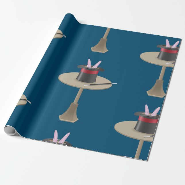 Magier-Kaninchen in einem Hut Geschenkpapier (Ungerollt)