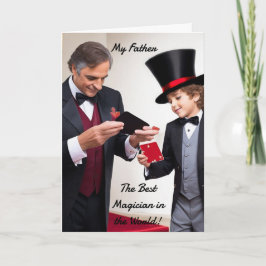 Magier Vater und Sohn (2) - Vatertag Feiertagskarte