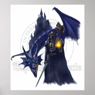 Magierdrache mit Wasserzeichen Poster