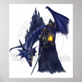 Magierdrache mit Wasserzeichen Poster
