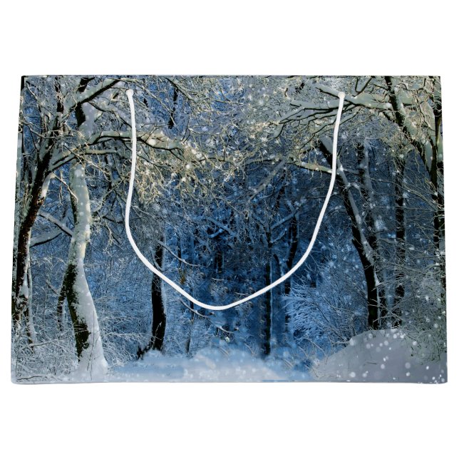 Magique Glittery Winter Wonderland Cadeau Sac (Devant)