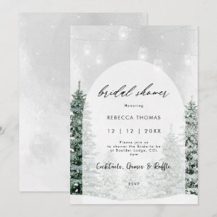 magique hiver neige nuptiale douche Invitation