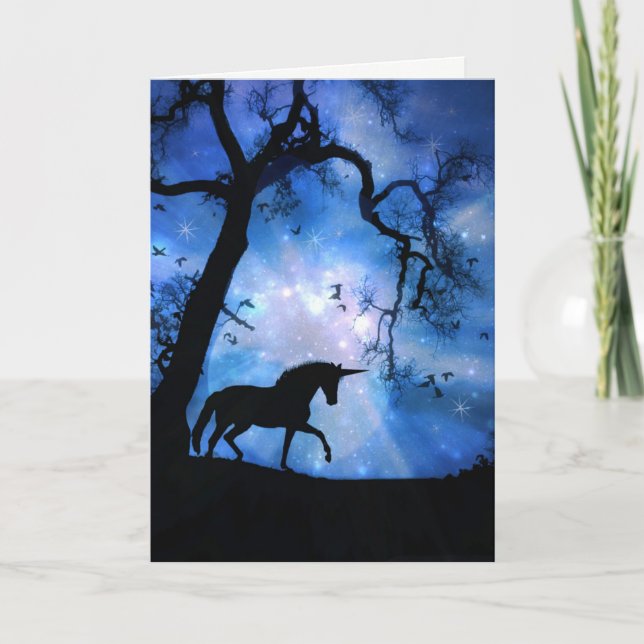 Magique Unicorn Bonne carte d'anniversaire (Devant)