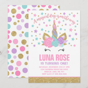 Magique Unicorn Invitation Anniversaire Unicorn Pa