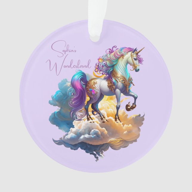 Magique Unicorne Imaginaire nuages beau Anniversai (devant)