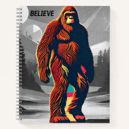Magisch farbiger Bigfoot Abstrakt kosmischer Encou Notizbuch