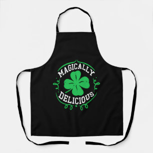Magisch köstliches Fun St Patricks Day Kleeblatt Schürze