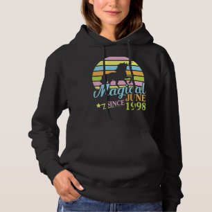 Magisch Seit Juni 1998 Happy Birthday Unicorn 24 Hoodie