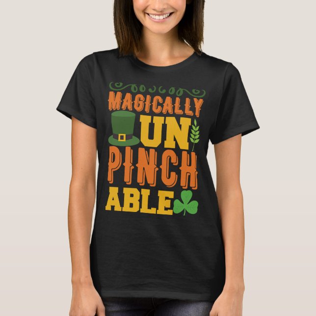 Magisch Un Pinch Able St Patrick' Day T-Shirt (Vorderseite)