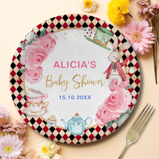 Magische Alice im Wunderland Kinderdusche Tee Part Pappteller