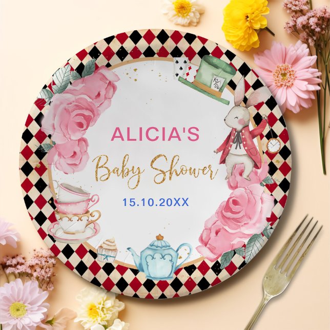 Magische Alice im Wunderland Kinderdusche Tee Part Pappteller (Von Creator hochgeladen)
