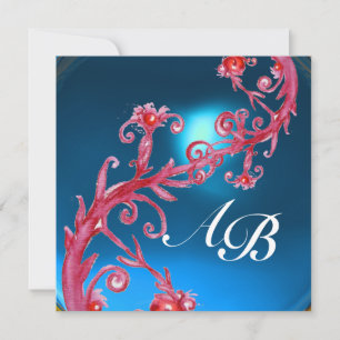MAGISCHE BEEREN 4,MONOGRAMM roter Saphir Einladung