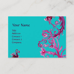 MAGISCHE BEEREN blau rot violett MONOGRAMM Visitenkarte