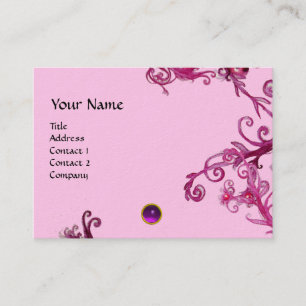 MAGISCHE BEEREN LILA AMETHYST-EDELSTEIN-MONOGRAMM VISITENKARTE