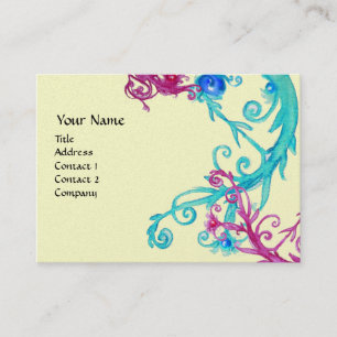 MAGISCHE BEEREN MONOGRAMM Wirbel metallic gold Visitenkarte