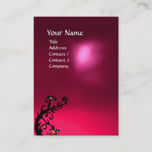 MAGISCHE BEEREN ROSA FUCHSIE RUBIN MONOGRAMM VISITENKARTE