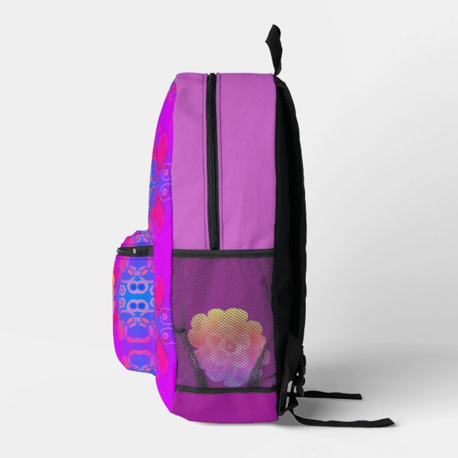 Magische Blume Bedruckter Rucksack (Rechts)