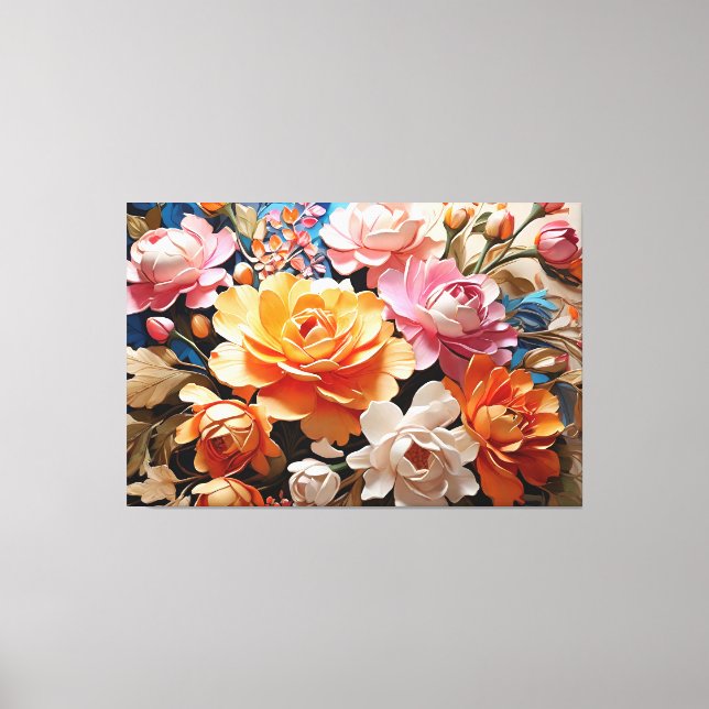 Magische Blume Kunstmalerei Schönheit Leinwanddruck (Vorderseite)