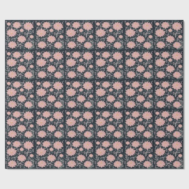 Magische Blumen mit Glitter-Design  Geschenkpapier (Flach)
