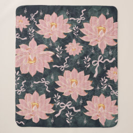 Magische Blumen mit Glitter-Design Sherpadecke