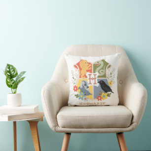 Magische Blüten HOGWARTS™-Wappen Kissen