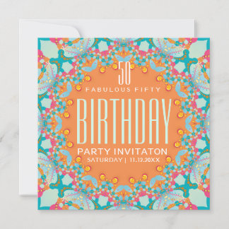 Magische Bohemisch 50. Geburtstag Einladungen