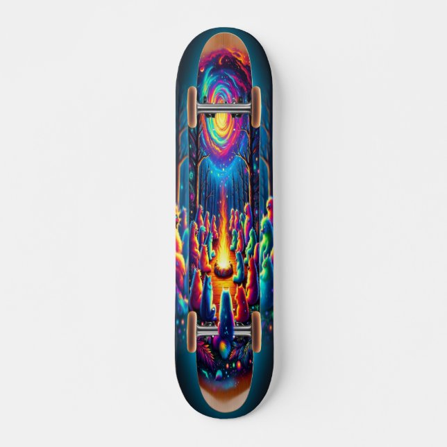 Magische Bonfire-Ansammlung Skateboard (Vorne)