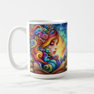 Magische buchliebende Elfen- und Babydrachen-Fanta Kaffeetasse