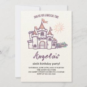 Magische Burg 6. Geburtstag Einladung