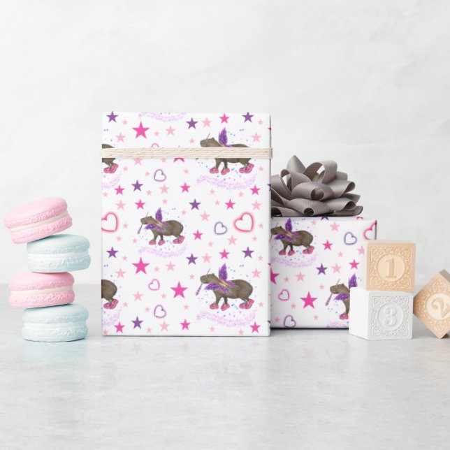 Magische Capyfee Geschenkpapier (Babyparty)