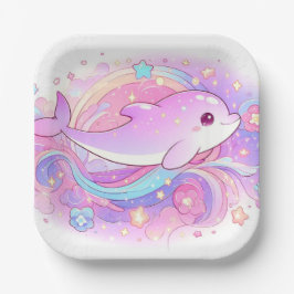 Magische Dolphin-Babydusche Pappteller