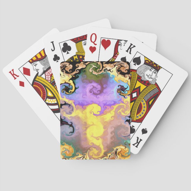 Magische Drache-abstrakte Farbspielkarten Spielkarten (Rückseite)