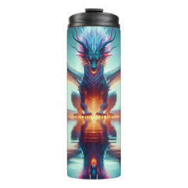 Magische Drachen Reflection Ai Art Thermosbecher