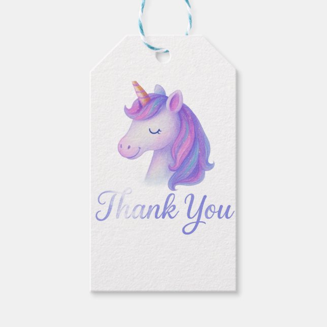 Magische Einhorn-Geschenktasten für mystisches Par Geschenkanhänger (Vorderseite)
