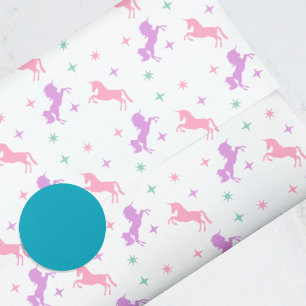 Magische Einhorn-Mädchen-Geburtstag Seidenpapier