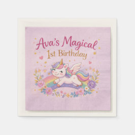 Magische Einhorn-Party-Dekoration Mädchen-Geburtst Serviette