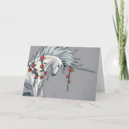 Magische Einhorn-Raum-Gruß-Karte Karte