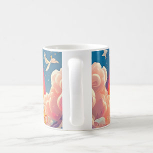Magische Einhörner Fantasy Flusslandschaft Abenteu Kaffeetasse