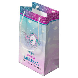 Magische Einhorngeschenktaschen. Kleine Geschenktüte