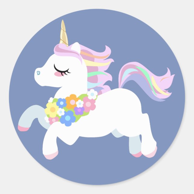 Magische Einhornkleber Runder Aufkleber (Vorderseite)