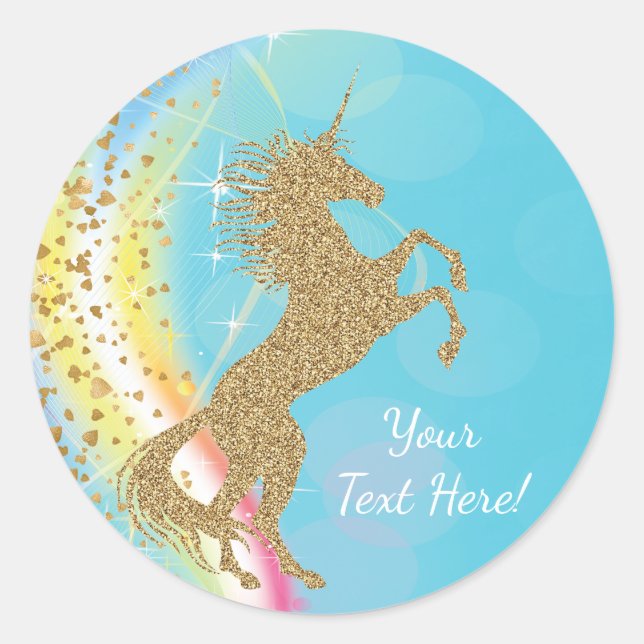 Magische Einhornkleber Runder Aufkleber (Vorderseite)