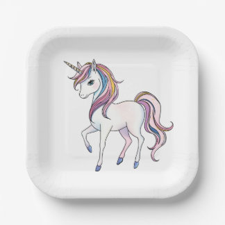 Magische Einhornträume - Whimsical Fantasy Design Pappteller