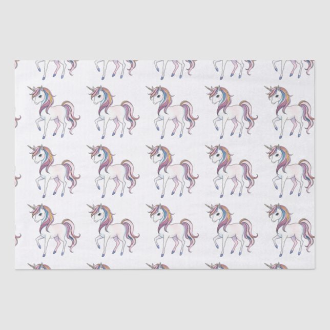 Magische Einhornträume - Whimsical Fantasy Design Seidenpapier (Vorderseite)