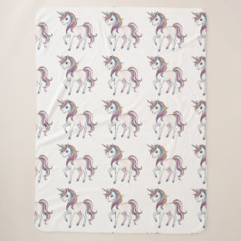 Magische Einhornträume - Whimsical Fantasy Design Sherpadecke