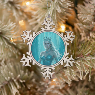 Magische Eis Königin Winter Weihnachten Schneeflocken Zinn-Ornament