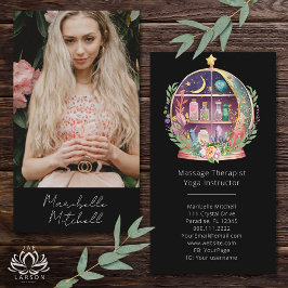 Magische Essenzielle Öle Apothecary Boho Yoga Foto Visitenkarte